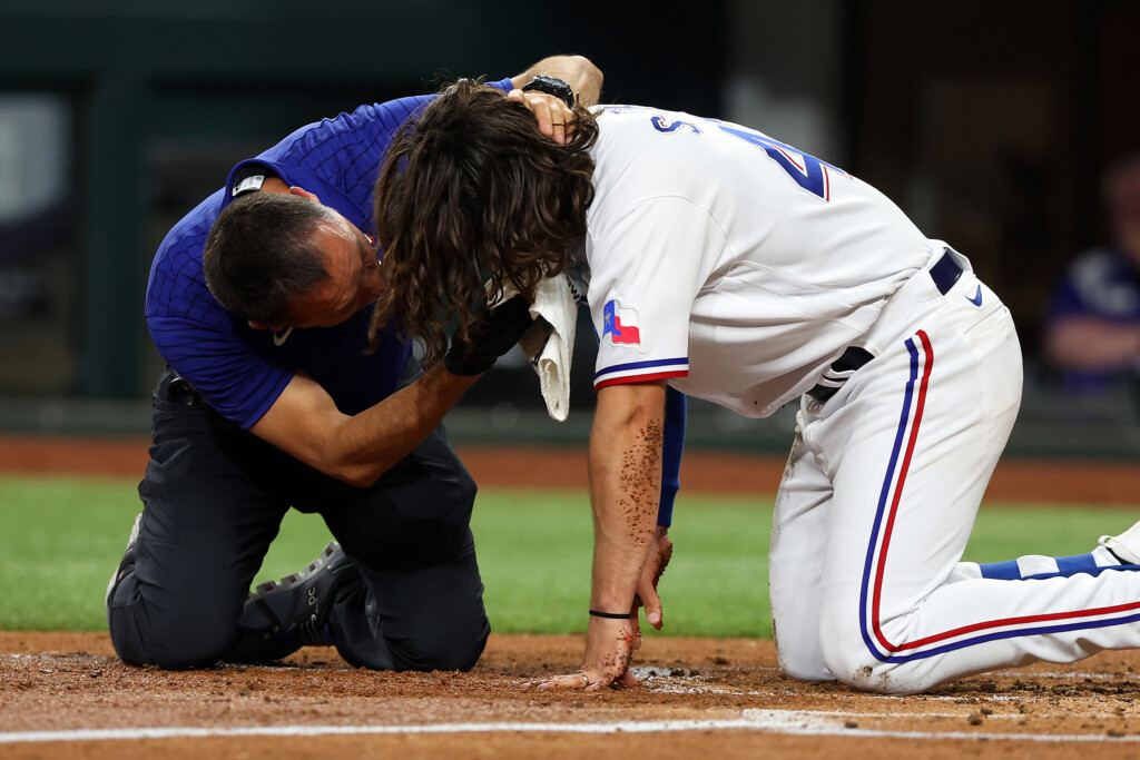 Texas Rangers Player Josh Smith Hospitalized After Hit In Face With Pitch