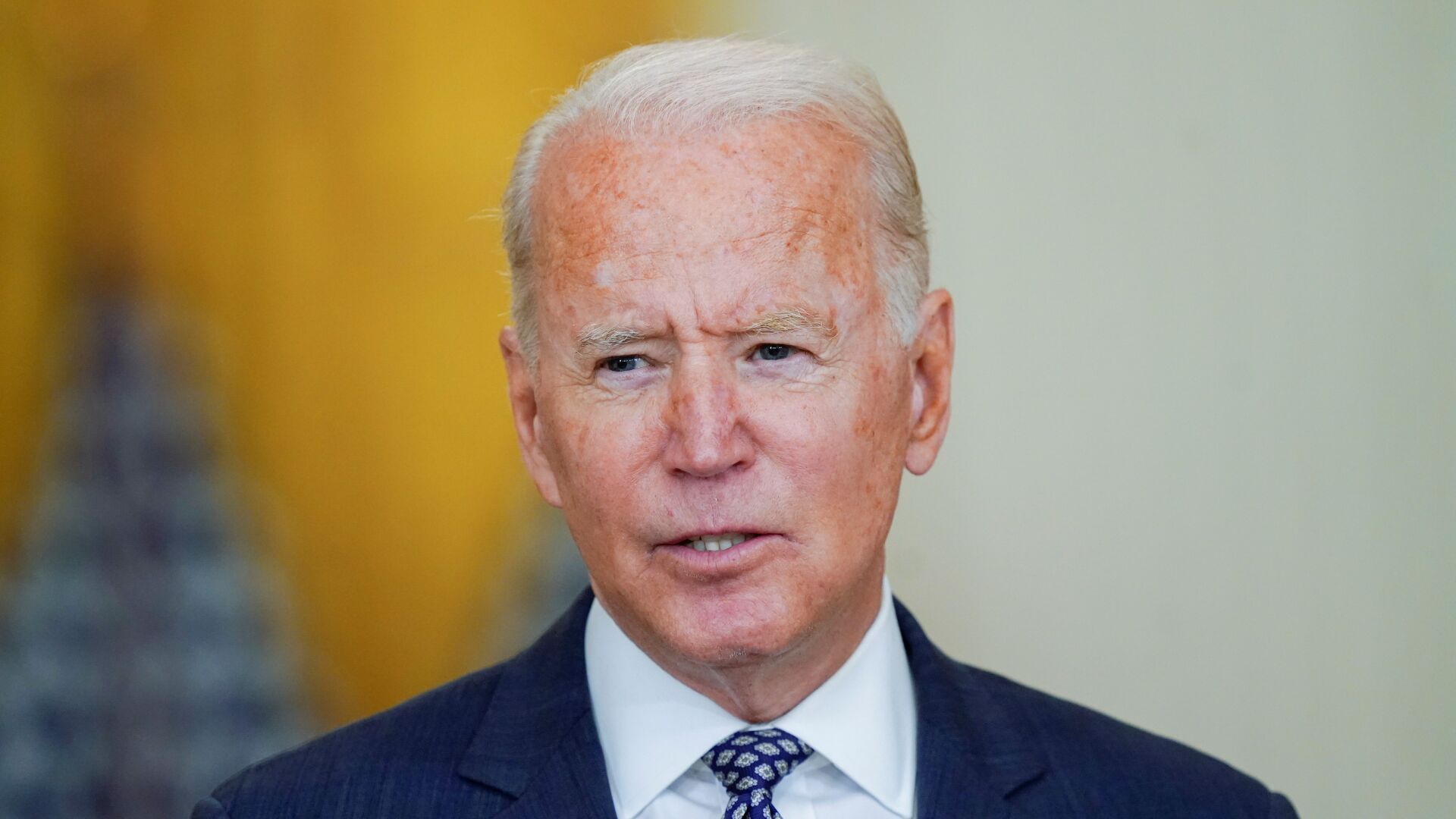 <p>FILE - President Joe Biden speaks about the evacuation of American citizens, their families, SIV applicants and vulnerable Afghans in the East Room of the White House in Washington, Aug. 20, 2021. (AP Photo/Manuel Balce Ceneta, File)</p>