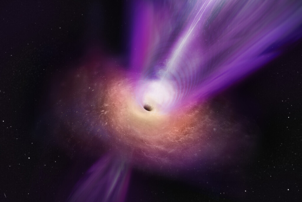New First Of Its Kind Image Reveals A Jet Of Material Launching From A Black Hole