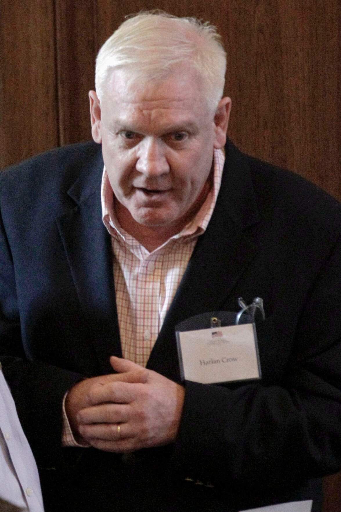 <p>Harlan Crow attends a book release reception by The George W. Bush Institute for "The 4 Percent Solution: Unleashing the Economic Growth America Needs," on July 17, 2012, in Dallas. </p>