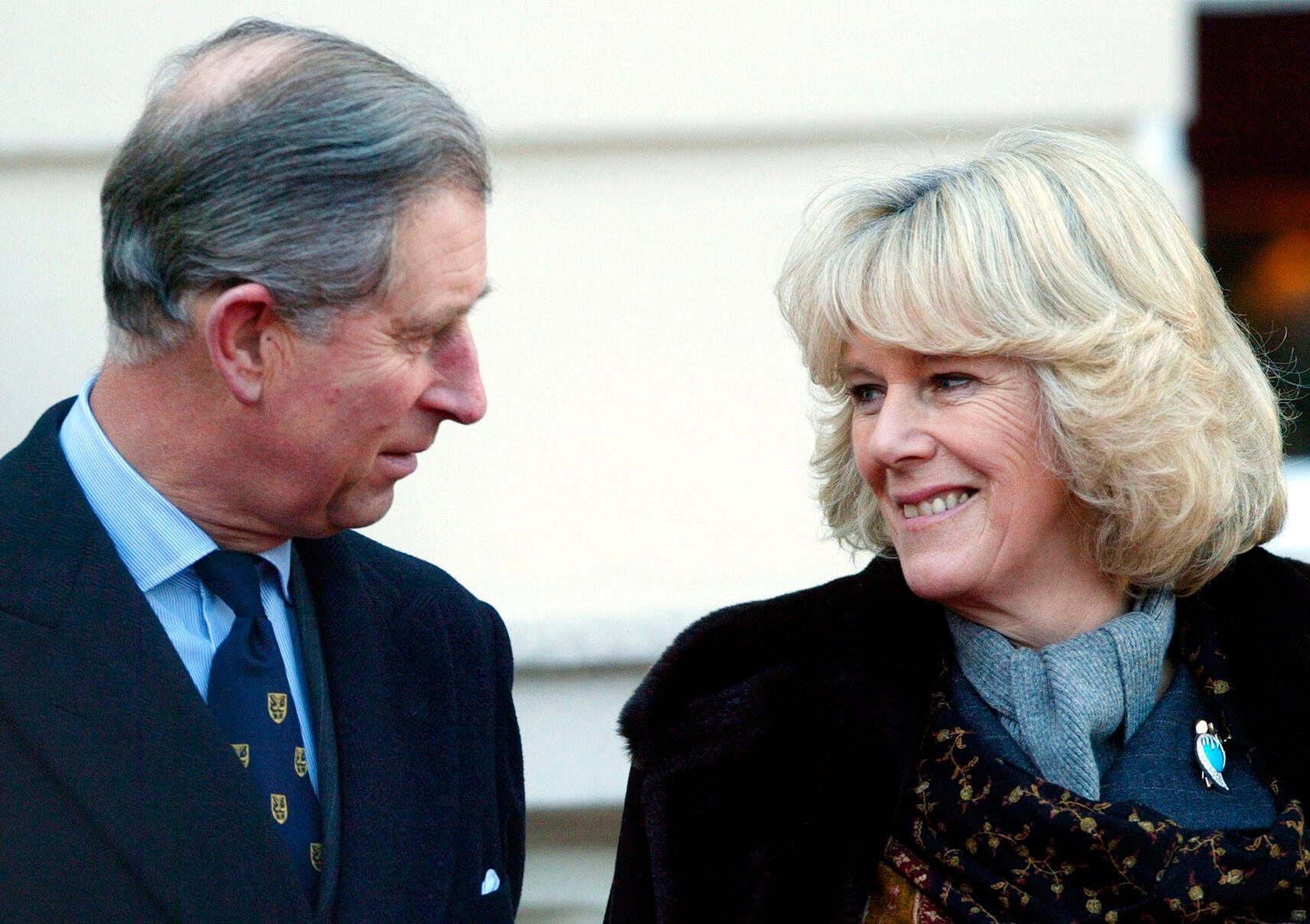 <p>Charles, the Prince of Wales, and his wife-to-be, Camilla Parker Bowles, pose for a photo Feb. 21, 2005, in the garden of Clarence House, London.</p>