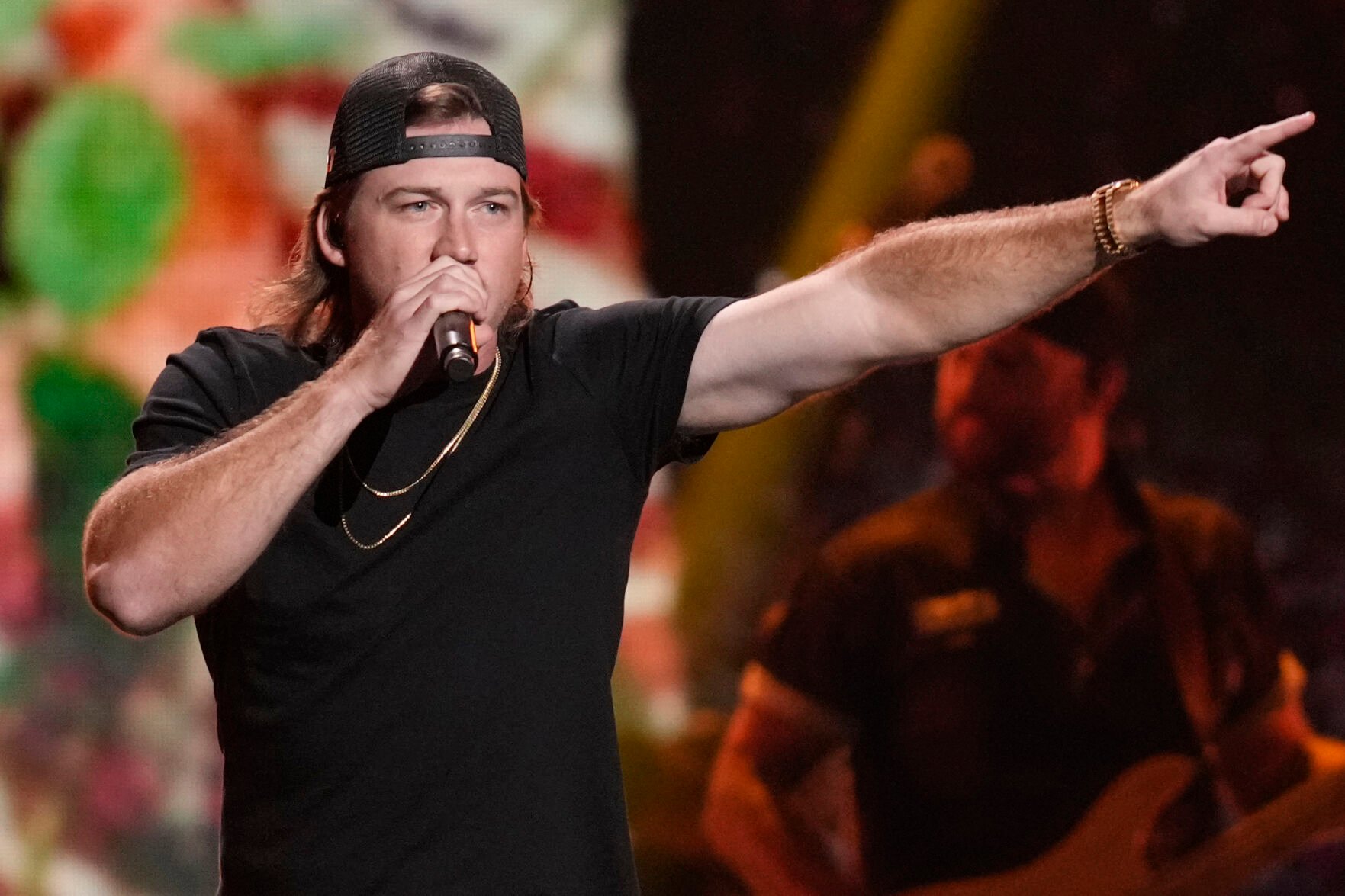 <p>FILE - Morgan Wallen performs on the first night of the 2022 iHeartRadio Music Festival, on Sept. 23, 2022, in Las Vegas. Thousands of country music fans were awaiting the singer when he suddenly canceled his performance Sunday night, April 23, 2023, at Vaught Hemingway Stadium. WTVA-TV reported that video boards inside the Ole Miss football stadium showed a message that said the singer had lost his voice and was unable to perform, adding that people would be refunded their money where they bought their tickets.</p>