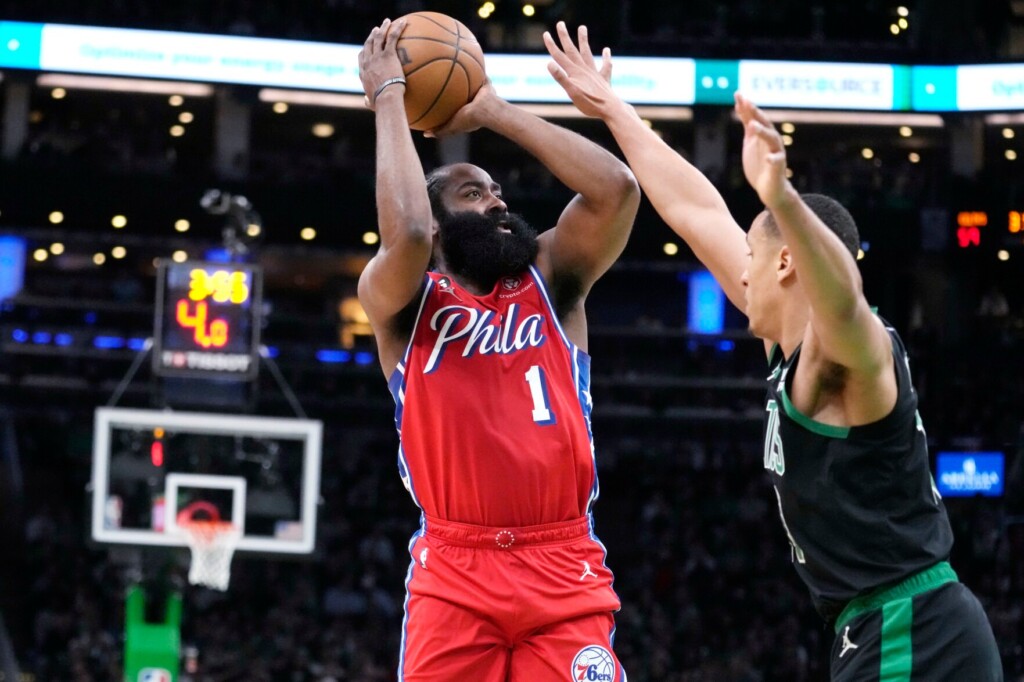 Harden Scores 45, Hits Late 3 As 76ers Down Celtics 119 115