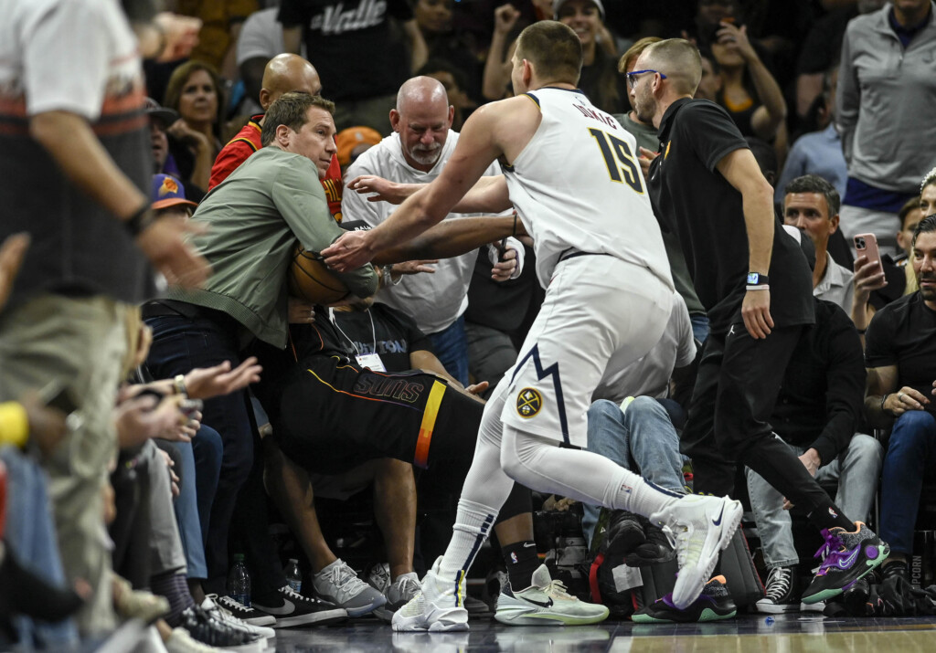 Denver Nuggets Star Nikola Jokić Scores 53, Shoves Suns Owner Mat Ishbia As Phoenix Levels Series