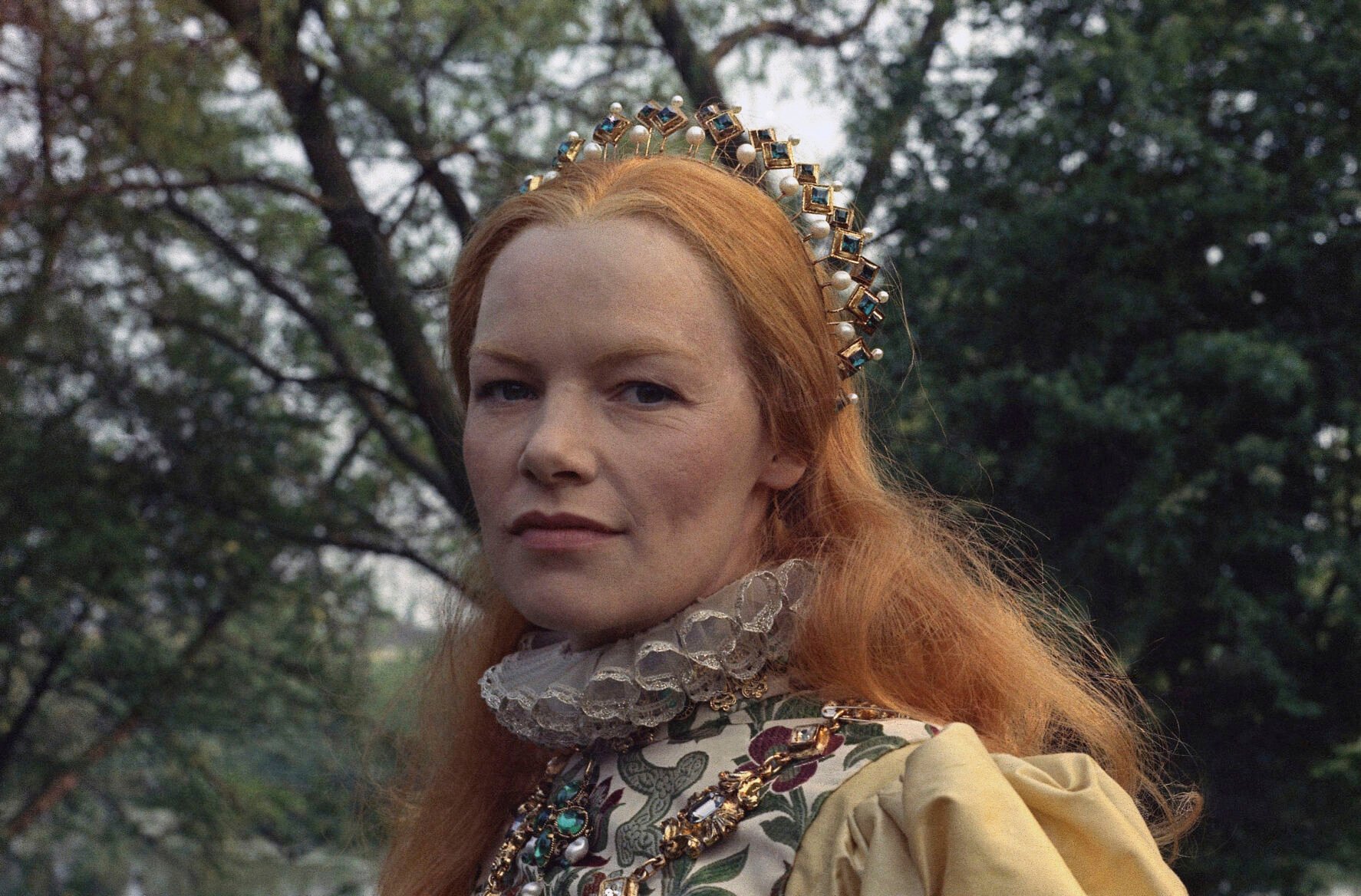 <p>FILE - British actress Glenda Jackson, Oscar and television award winner for her part as Queen Elizabeth I, is again Elizabeth of England, shown May 13, 1971 at Shepperton Studios, Middlesex, England for a new film Hal Wallis's production of Mary Queen of Scots. Glenda Jackson, a double Academy Award-winning performer who had a long second career as a British lawmaker, has died at 87. Jackson's agent Lionel Larner said she died Thursday, June 15, 2023 at her home in London after a short illness. (AP Photo/Bob Dear, File)</p>