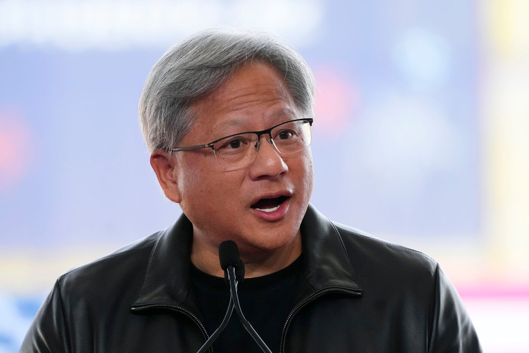 <p>FILE - Nvidia Co-founder, President and CEO Jensen Huang speaks at the Taiwan Semiconductor Manufacturing Company facility under construction in Phoenix, Dec. 6, 2022. AI chips and their leading designer, Nvidia, are now at the center of what some experts consider an AI revolution that could reshape the technology sector — and possibly the world along with it. (AP Photo/Ross D. Franklin, File)</p>