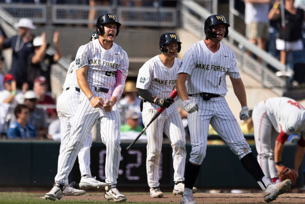 Wake Forest Offense Arrives In Time To Produce Win Over Stanford In The Cws