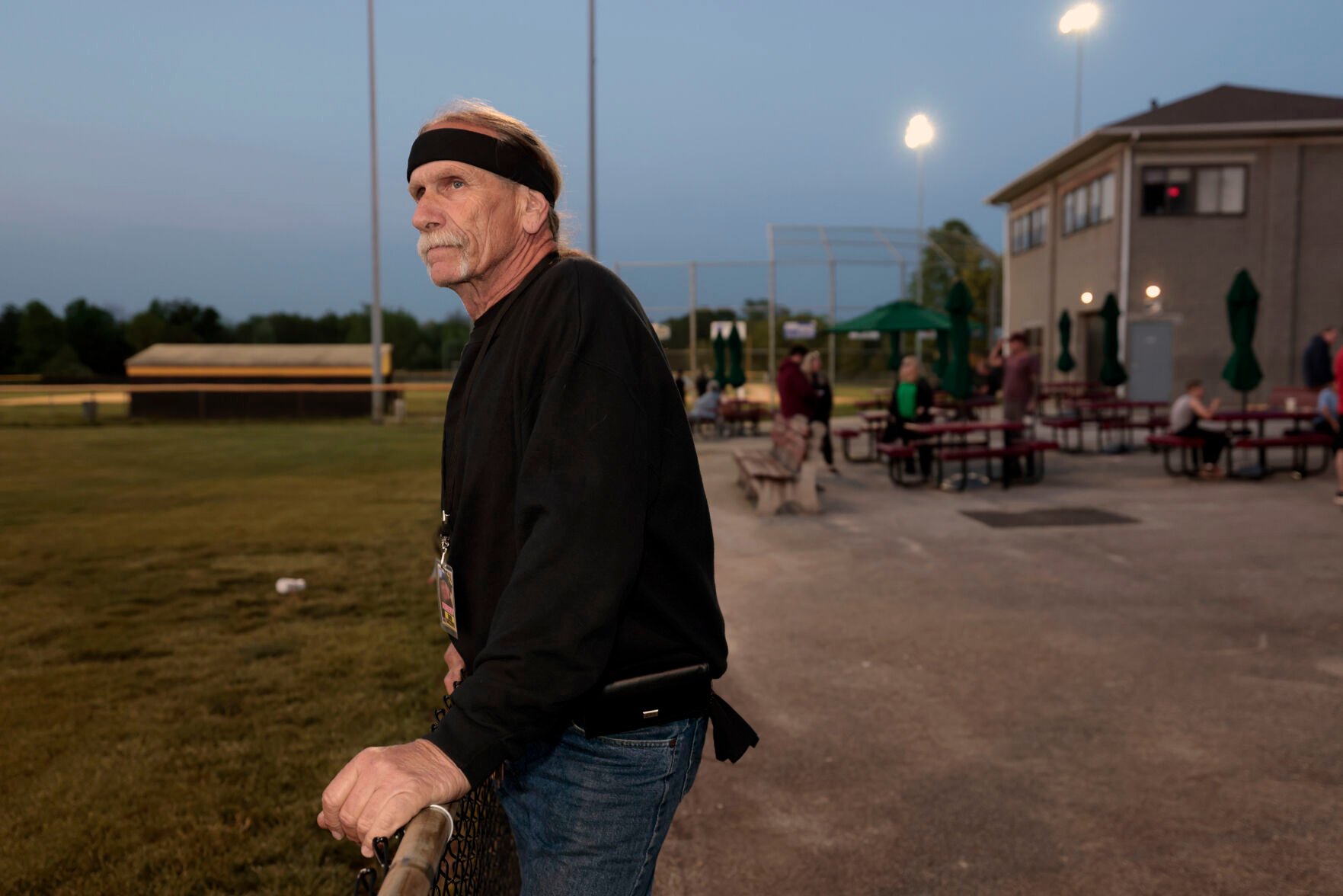 <p>Deptford Little League president Don Bozzuffi stands next to a Little League field in Deptford, N.J., on May 10. Deptford is trying to curb the appetite among the crowd watching 10- and 11-year-olds play baseball who curse at the unpaid volunteers behind the plate. </p>