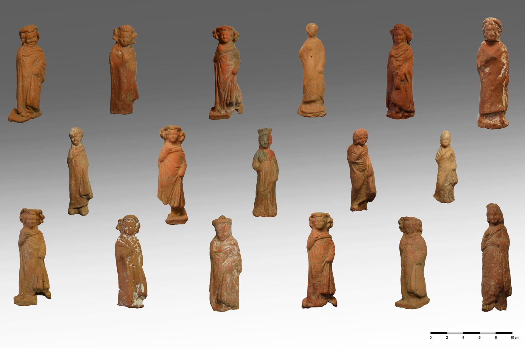 <p>This undated photo released by the Greek Culture Ministry on Wednesday shows clay figurines of boys and girls found during an excavation on the Greek island of Kythonos.</p>