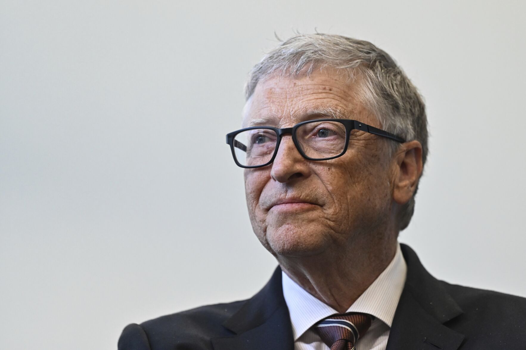 <p>FILE - Bill Gates reacts during a visit with Britain's Prime Minister Rishi Sunak at the Imperial College University, in central London, on Feb. 15, 2023. On Friday, June 30, The Associated Press reported on stories circulating online incorrectly claiming rare malaria cases reported in Florida and Texas recently were caused by a disease-control initiative backed by Gates that involved releasing genetically modified mosquitoes in the U.S. (Justin Tallis/Pool Photo via AP, File)</p>