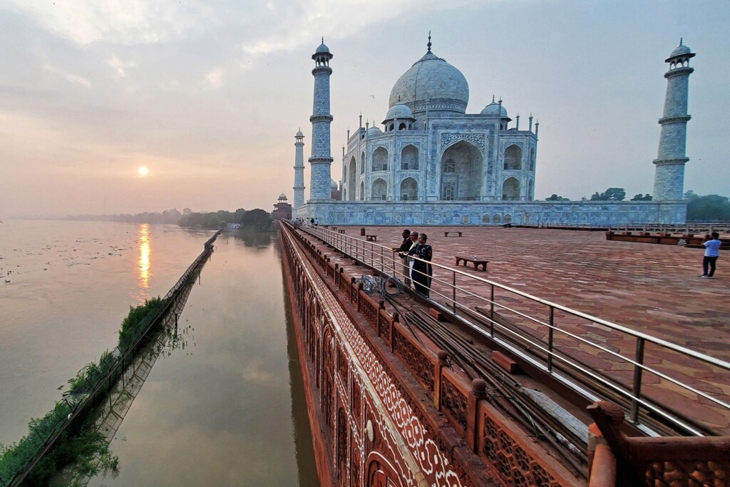 Floodwaters Reach Iconic Taj Mahal As Northern India Reels From Massive Deluge