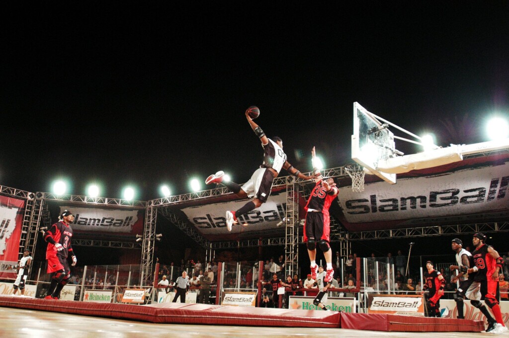 Slamball: What’s Not To Love About This Gladiator Esque Sport Combining Basketball And Trampolines