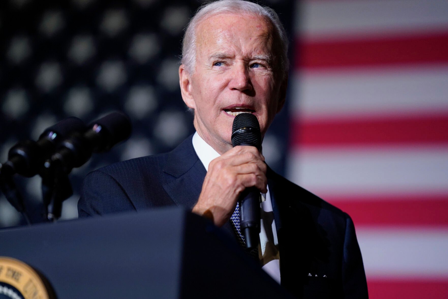 <p>FILE - President Joe Biden speaks about student loan debt relief at Delaware State University, Oct. 21, 2022, in Dover, Del. This summer, millions of Americans with student loans will be able to apply for a new repayment plan that offers some of the most lenient terms ever. Interest won’t pile up as long as borrowers make regular payments. Millions of people will have payments of . And starting in 2024, undergraduate loan payments will be reduced by half. (AP Photo/Evan Vucci, File)</p>