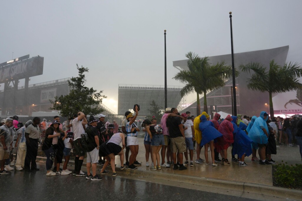 Inter Miami Officially Unveils Lionel Messi In Weather Impacted Ceremony In South Florida