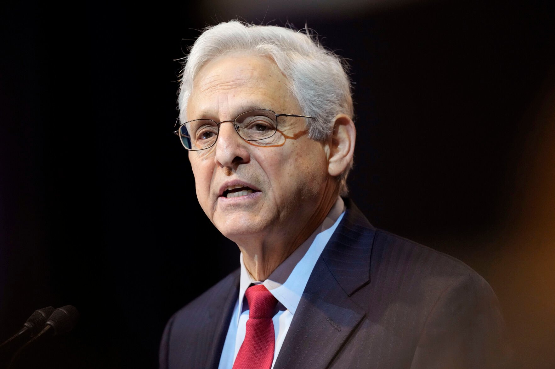<p>FILE - U.S. Attorney General Merrick Garland makes a point as he speaks to members of the house of delegates of the American Bar Association at the group's annual meeting, Aug. 7, 2023, in Denver. New guidance from the Biden administration on Monday urges colleges to use a range of strategies to promote racial diversity on campus after the Supreme Court struck down affirmative action in admissions. (AP Photo/David Zalubowski, File)</p>
