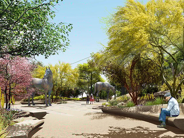 Design For Las Vegas Strip Mass Shooting Memorial Features A Garden Path And 58 Beams Of Light