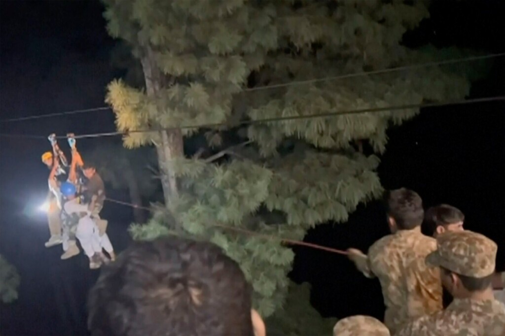 Pakistani Children Rescued From A Broken Cable Car Feared They Would Die