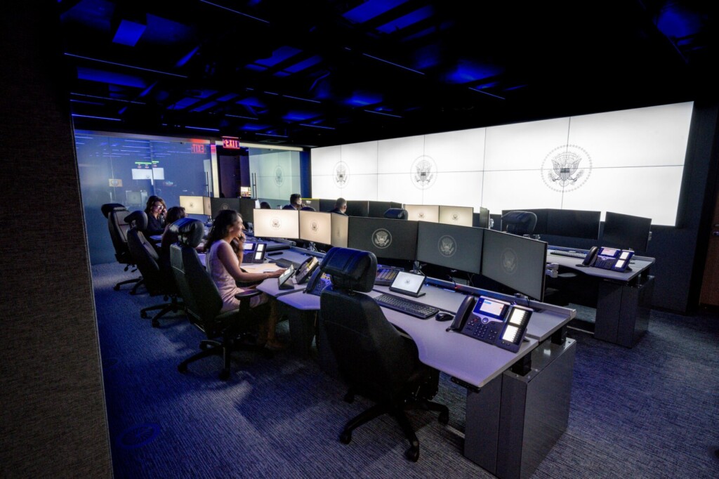 A Rare Look Inside The Brand New White House Situation Room: Cutting Edge Tech, Mahogany And That New Car Smell