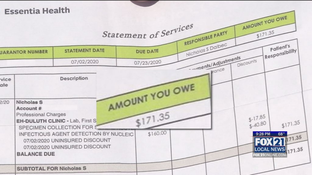 Covid Testing Charge