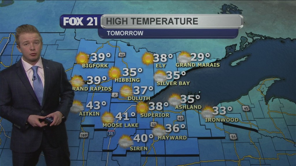 Tuesday Evening Northland Weather Forecast