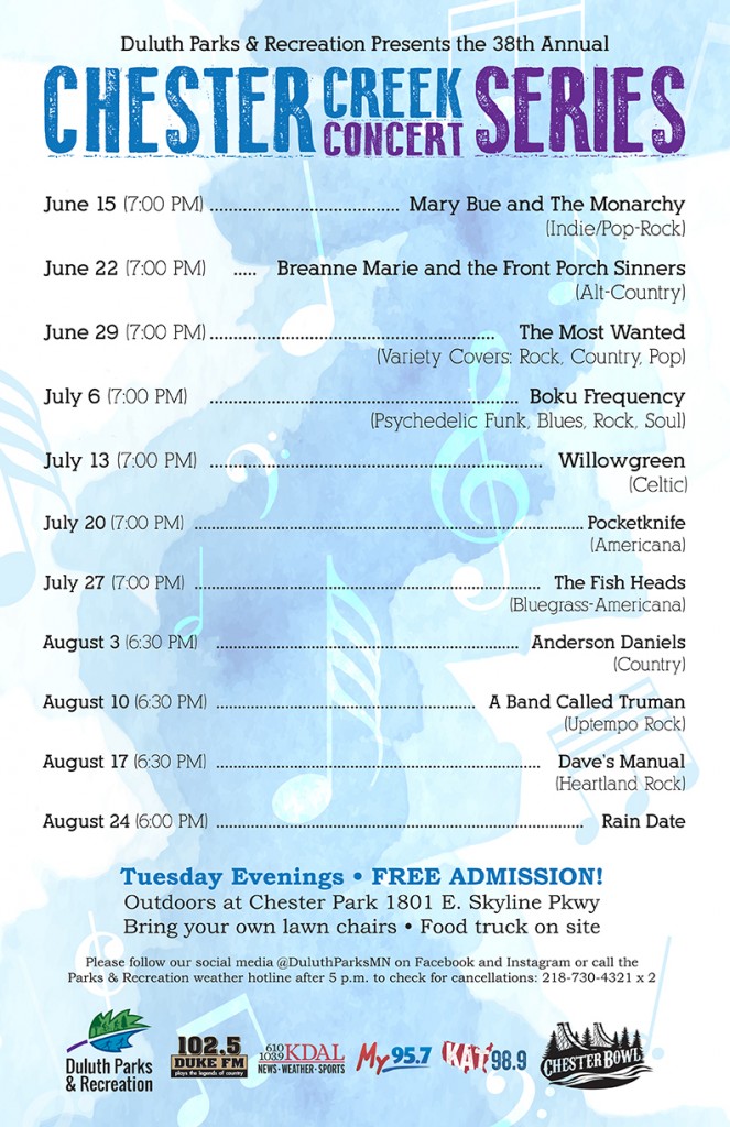 Chester Creek Concert Poster 2021