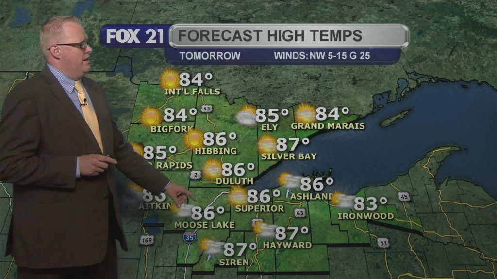 Saturday Evening Northland Weather Forecast