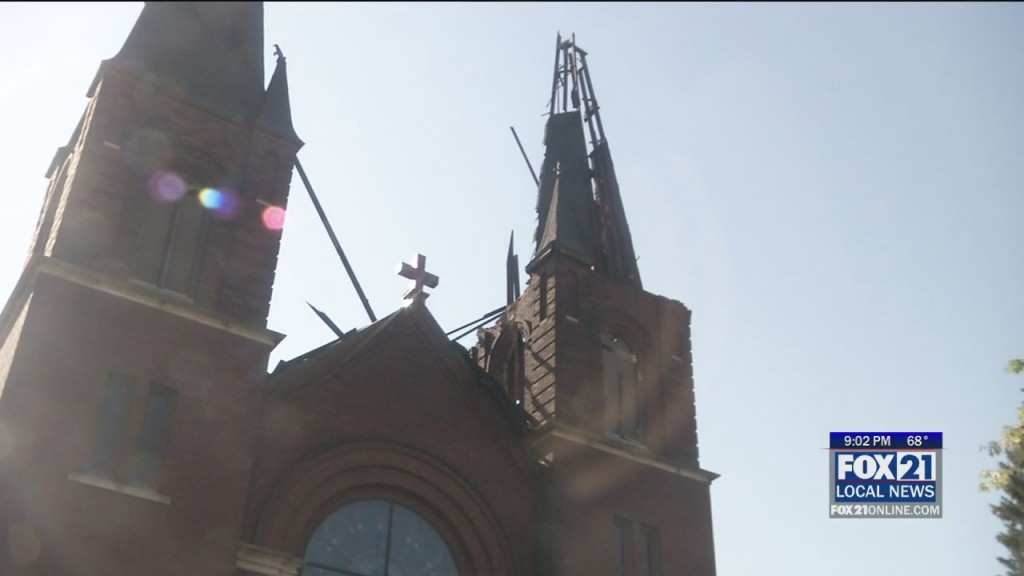 Lightning Strikes Church