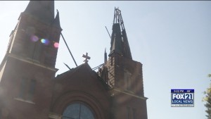 Lightning Strikes Church