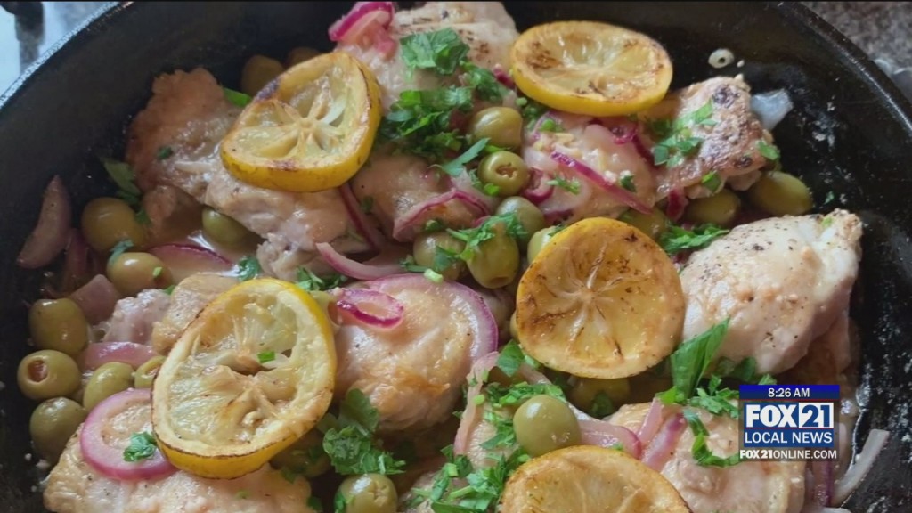 Cooking Chicken And Olives