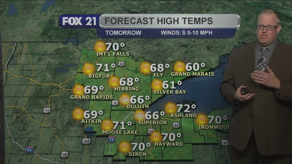 Sunday Evening Northland Weather Forecast