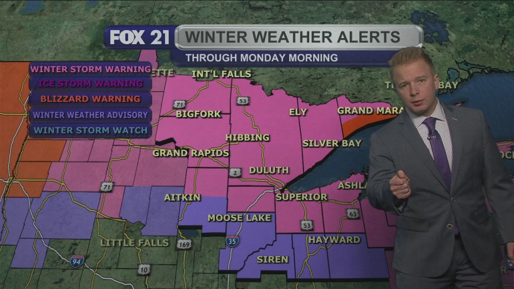 Sunday Evening Northland Weather Forecast