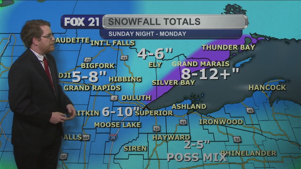 Sunday Evening Northland Forecast
