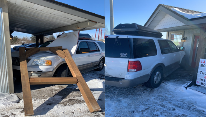 Vehicle Hits Restaurant