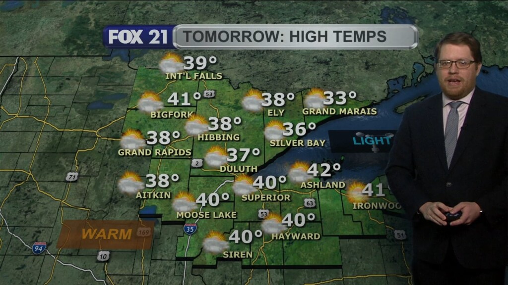 Tuesday Evening Northland Forecast