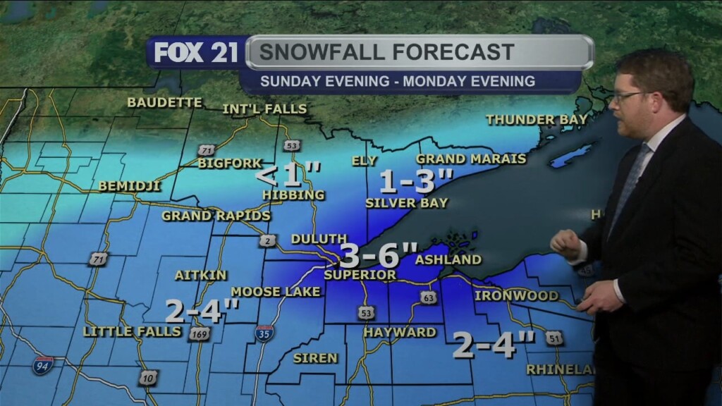 Sunday Evening Northland Forecast
