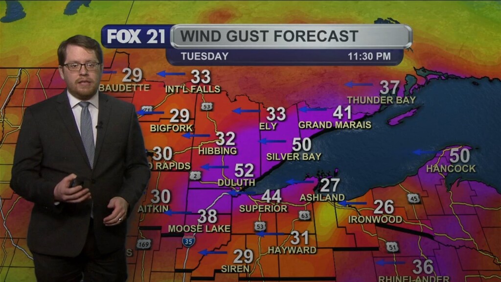 Tuesday Evening Northland Forecast
