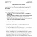 Application for second warrant, pg1