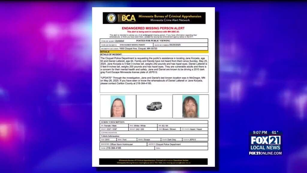 Cloquet Couple Still Missing