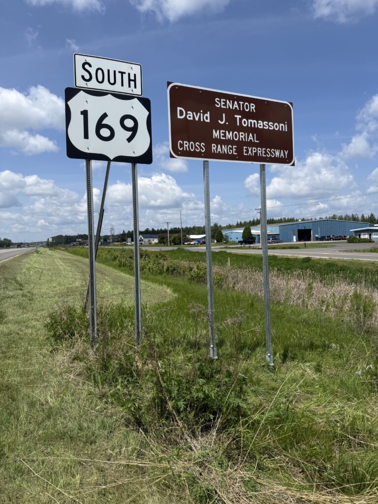 Senator David J. Tomassoni Memorial Cross Range Expressway in Mountain Iron