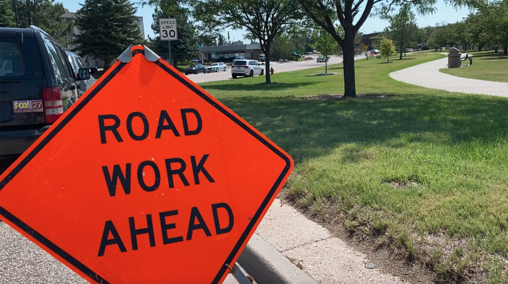 Road Work Ahead Sign Copy 3