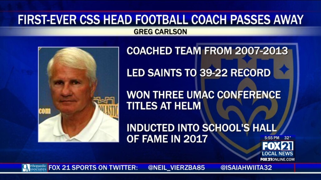 First Ever St. Scholastica Football Coach Greg Carlson Passes Away At 77