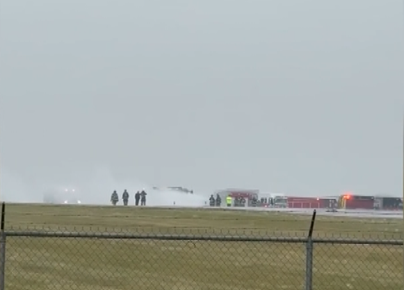 Business jet crashes at an airport in North Carolina