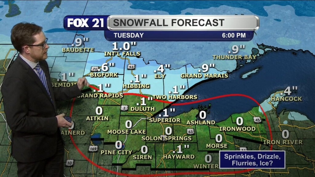 Sunday Evening Northland Forecast