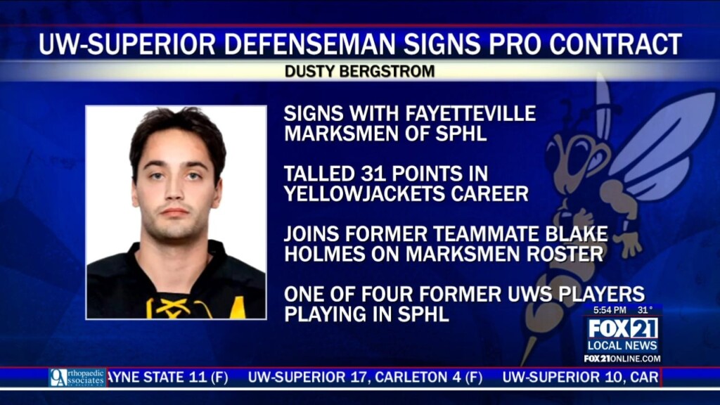 Uw Superior Defenseman Dusty Bergstrom Making Jump To Sphl