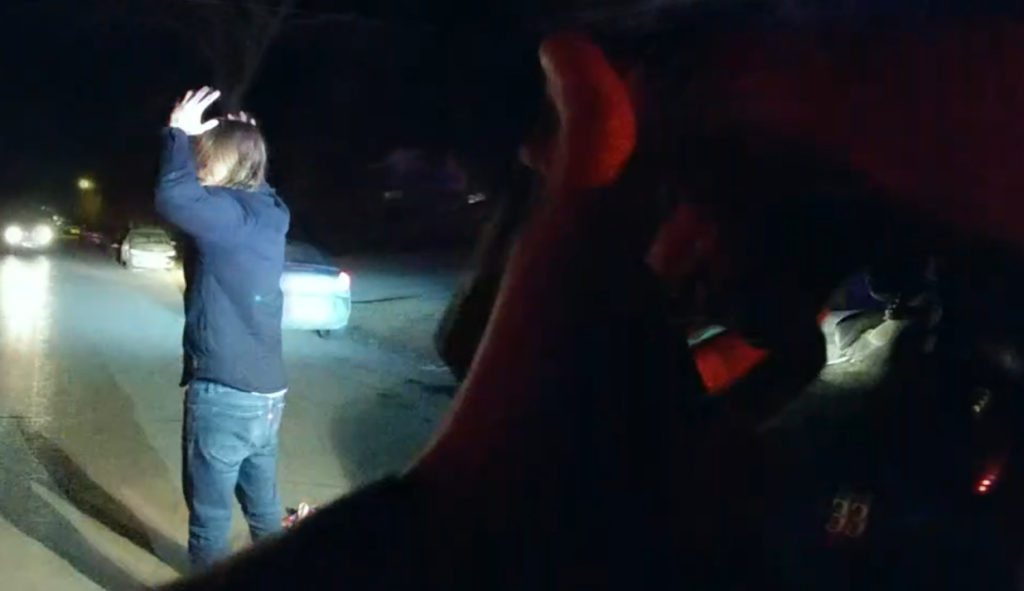Image from Body camera video of Ian Cuypers confrontation