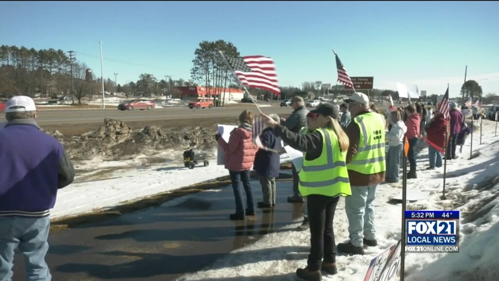 Large Group Protesting For Democracy On Presidents' Day