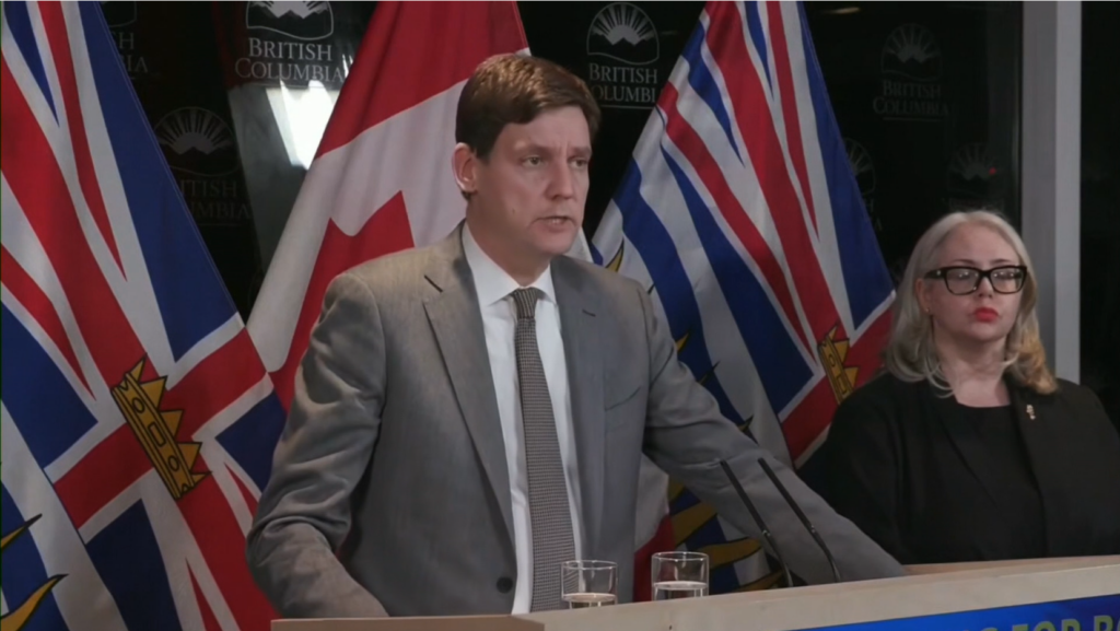 Premier David Eby of British Columbia