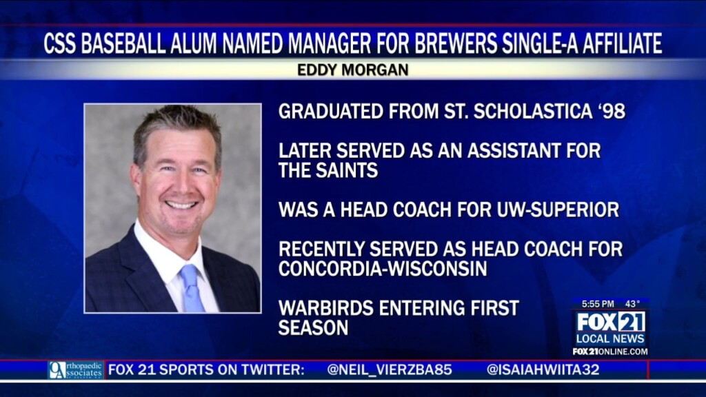 Former Css & Uws Baseball Coach Eddy Morgan Named Manager For Brewers Class A Affiliate