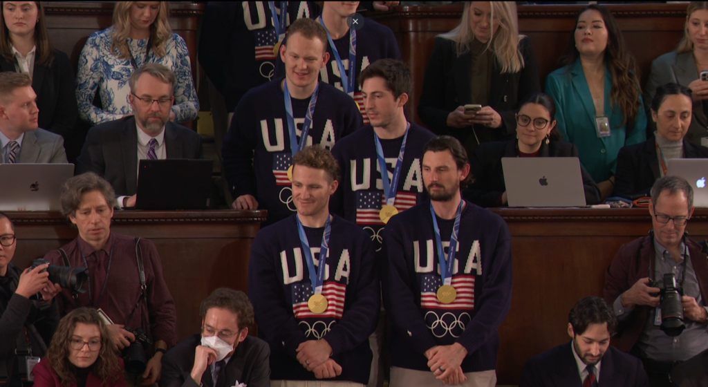 US men's hockey team feted at State of the Union; Trump says women's team will be honored 'soon'