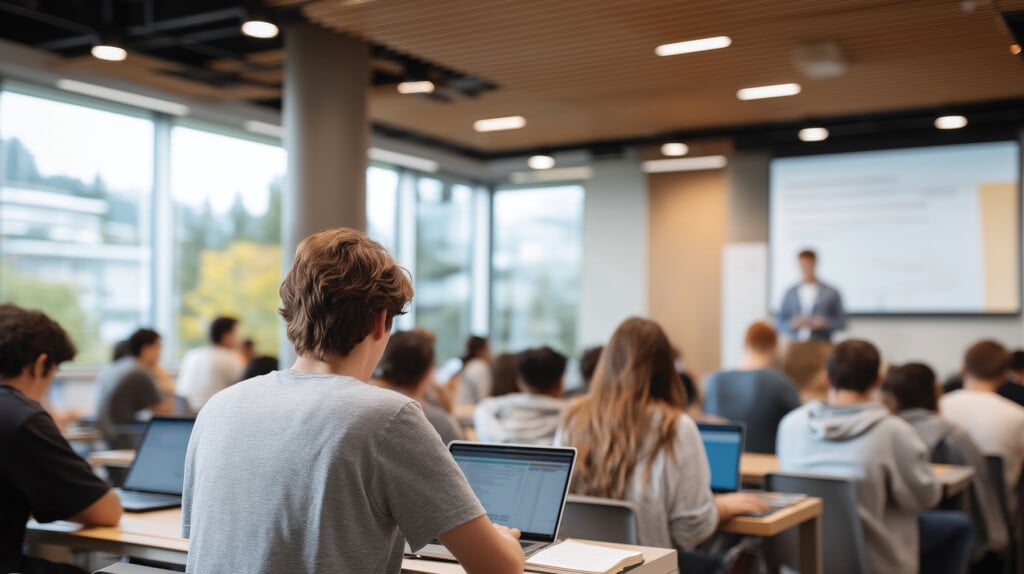 Student Classroom Scene With Diverse Learners Attentively Engagi